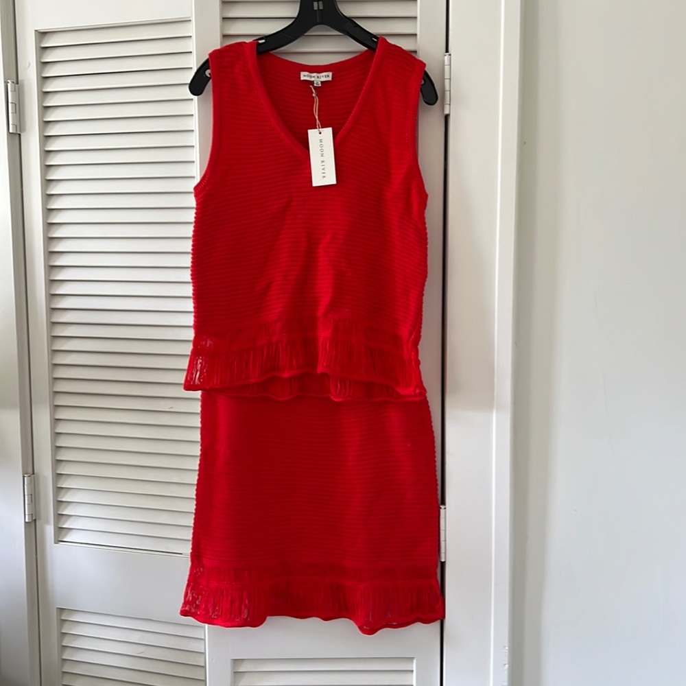 Moon River - Knit Coord-Set - RED